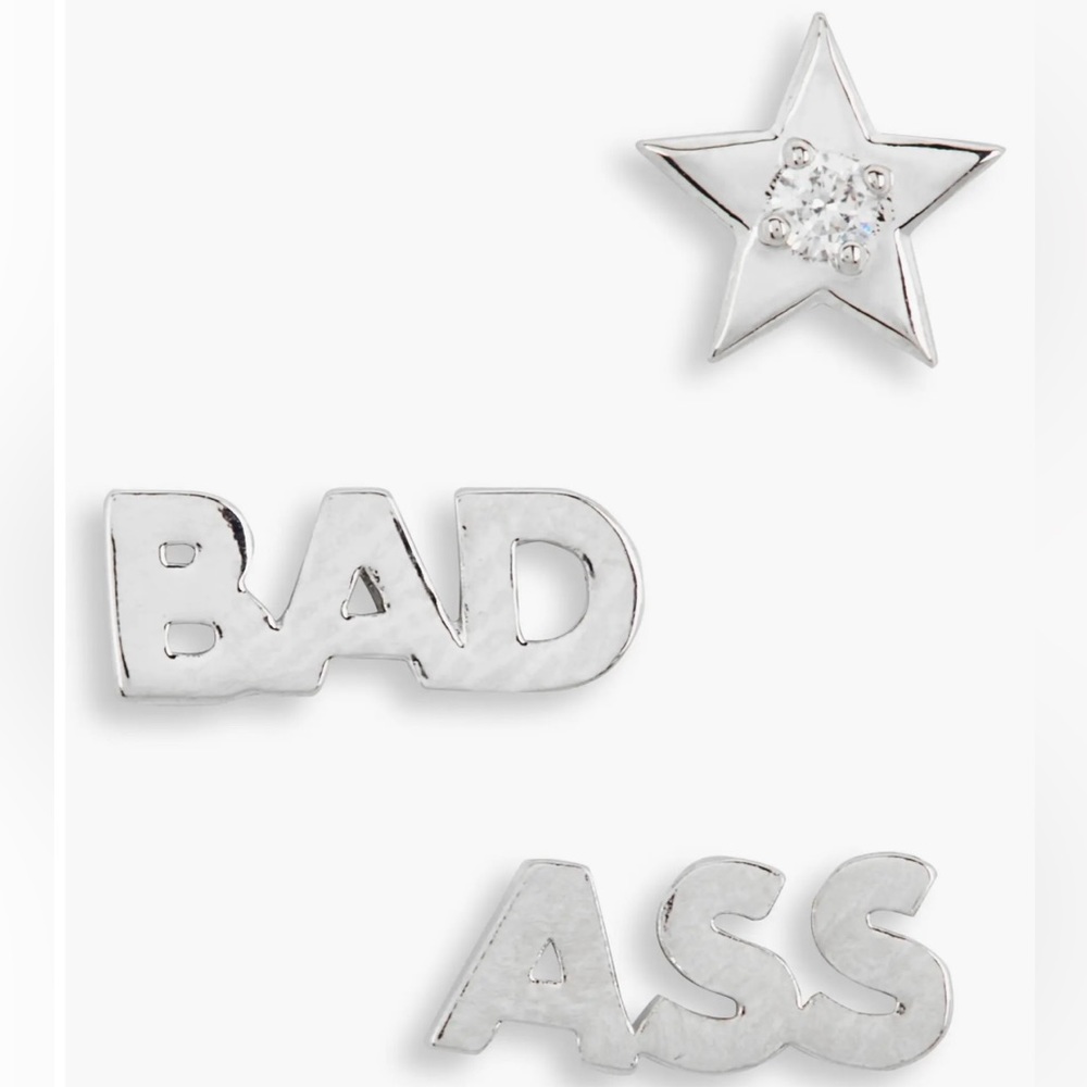 NEW AJOA by Nadri Badass Set of 3 Mismatched Earrings